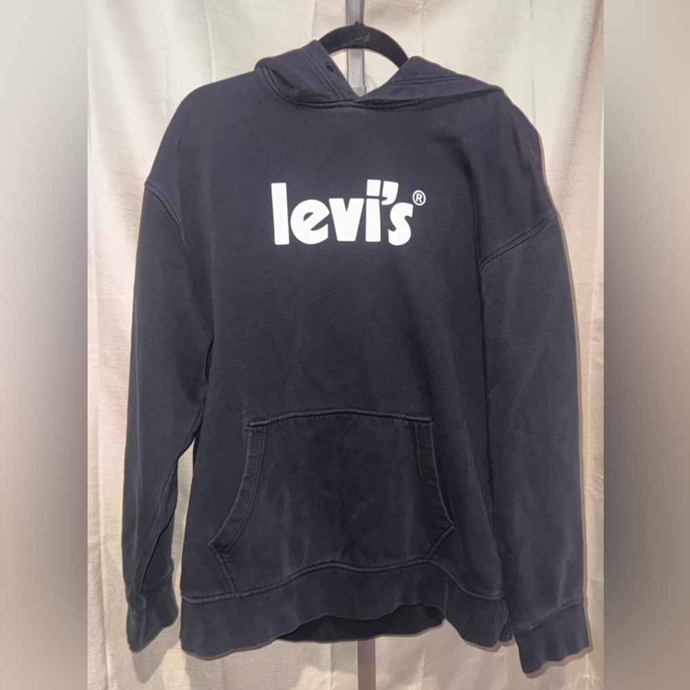 Levi's Black Men's Hoodie Sweater size L relaxed fit
